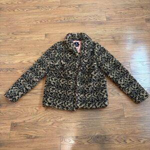 Volcom Leopard Print Jacket - Black and Tan